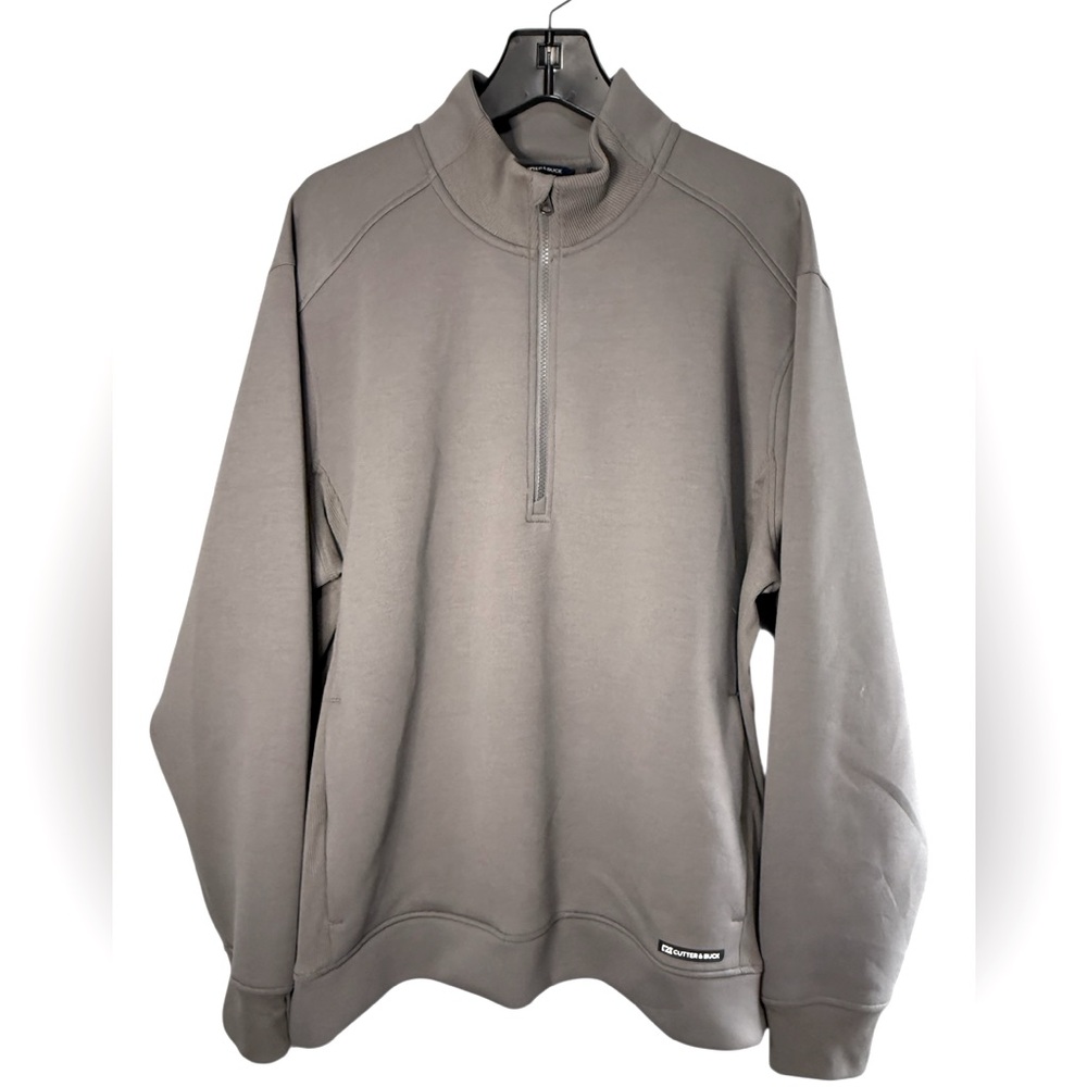 CUTTER & BUCK ROAM ECO SWEATSHIRT 1/4 ZIP MEN'S PULLOVER XXL GRAY